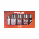 Barry M Brownie Points gel nail paint set 5 shades (British brand)