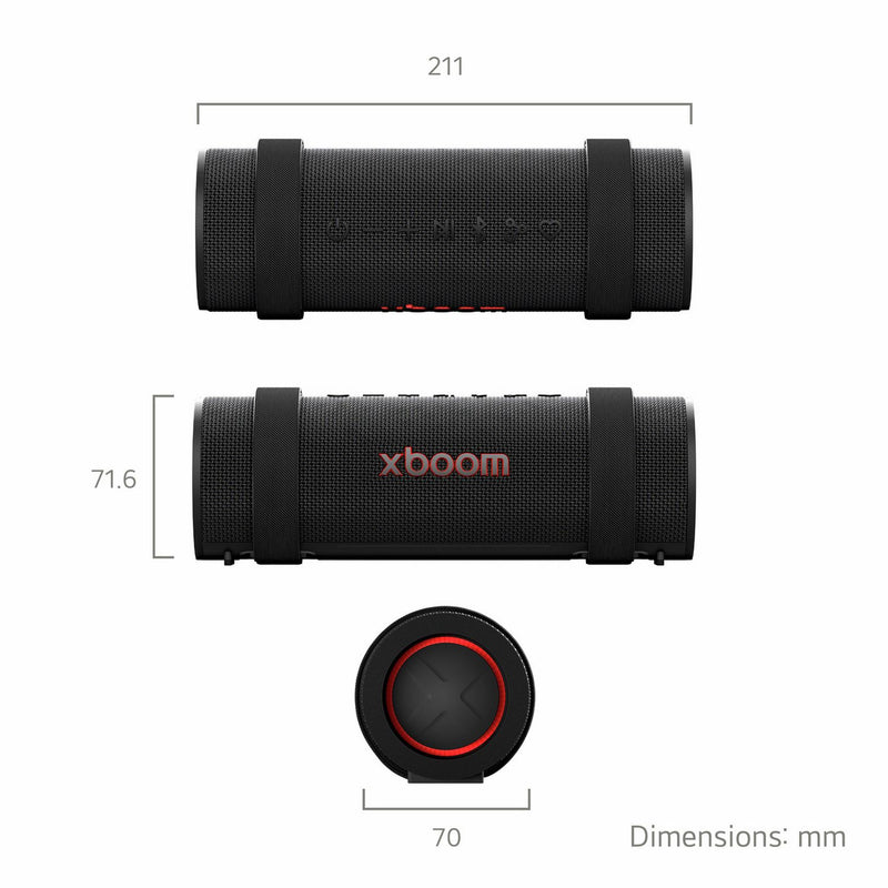 LG xboom Grab portable Bluetooth speaker Black, UK version