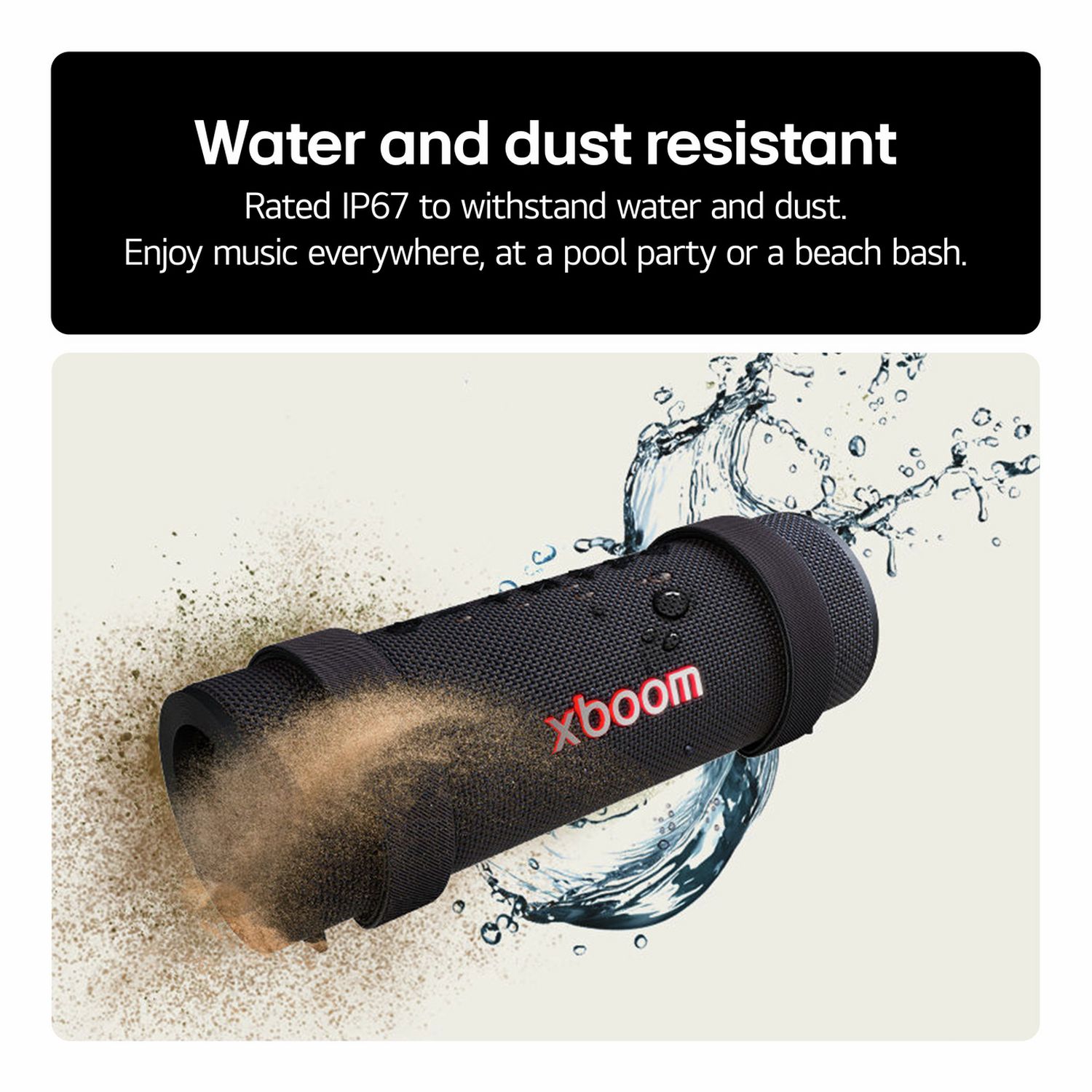 LG xboom Grab portable Bluetooth speaker Black, UK version