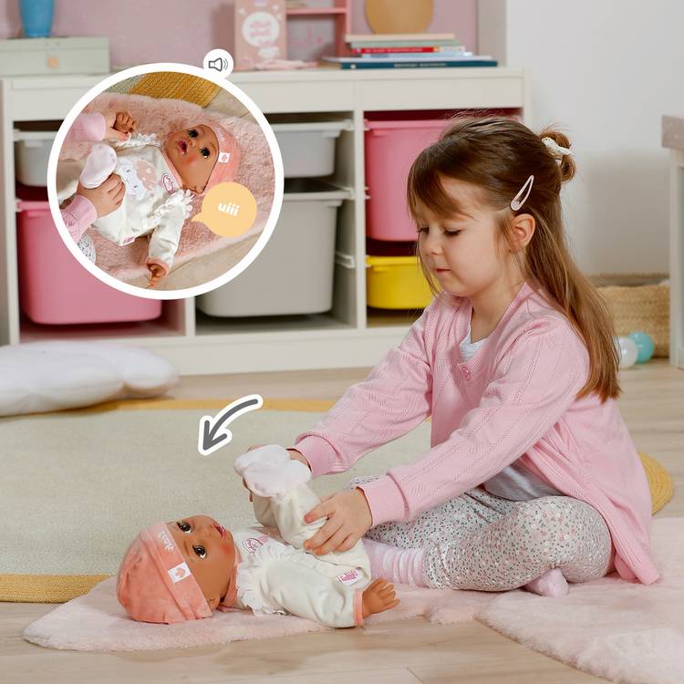 Baby Annabell interactive doll Active Leah 15 inch, imported from the UK