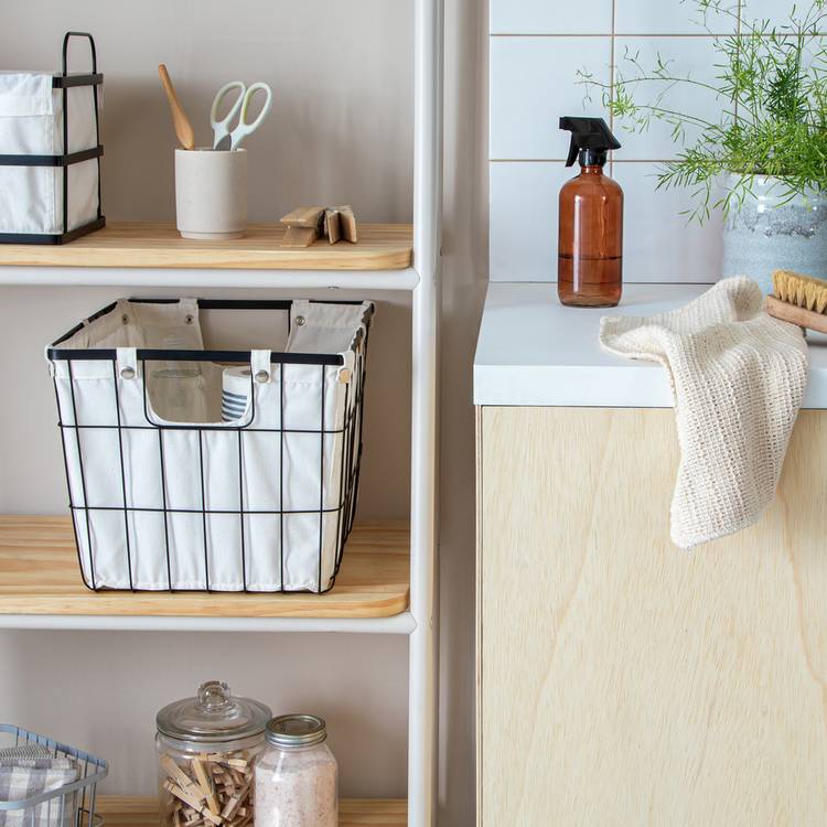 Habitat wire storage basket 36 litre white (British brand)