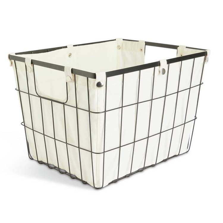 Habitat wire storage basket 36 litre white (British brand)
