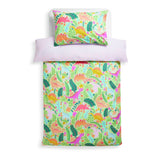 Argos Home Dino Floral Green Kids Bedding Set - Single