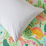 Argos Home Dino Floral Green Kids Bedding Set - Single