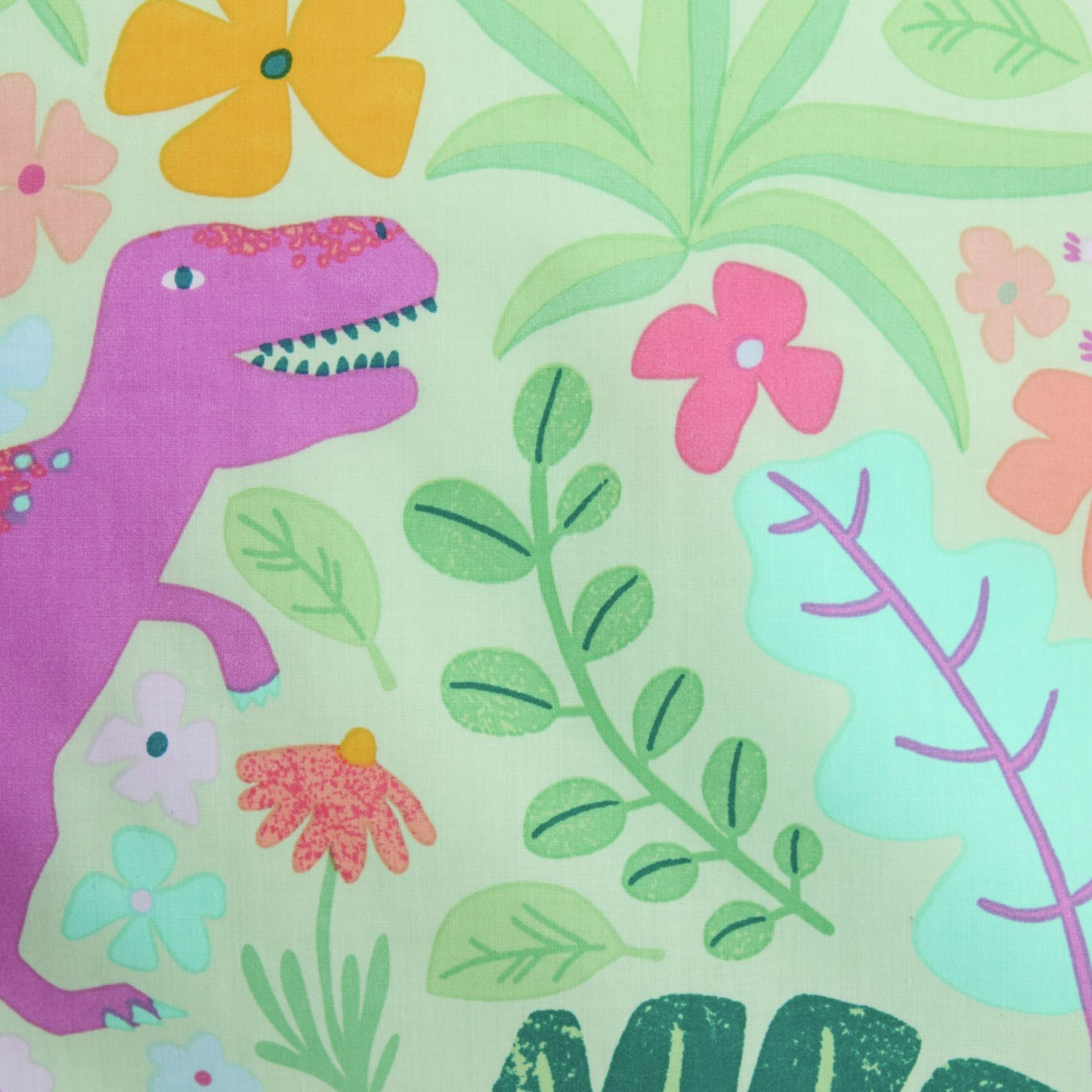 Argos Home Dino Floral Green Kids Bedding Set - Single