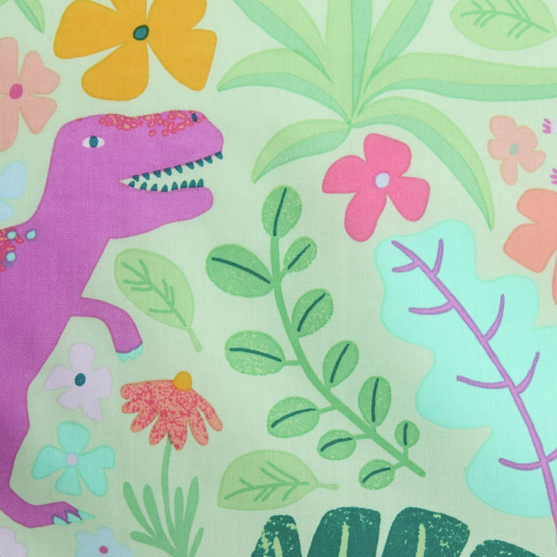Argos Home Dino Floral Green Kids Bedding Set - Single