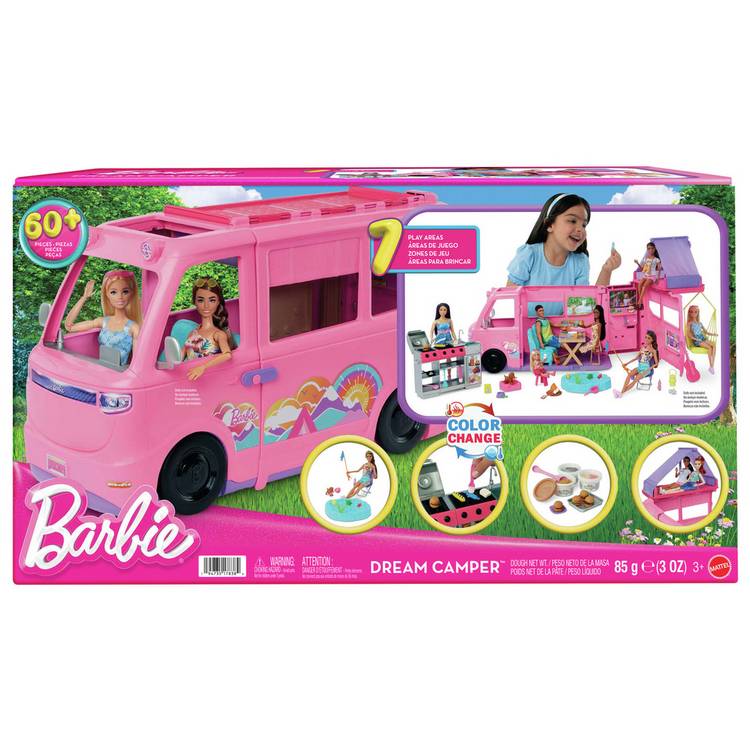 Barbie Dream Camper playset with roof tent and swing (British brand)