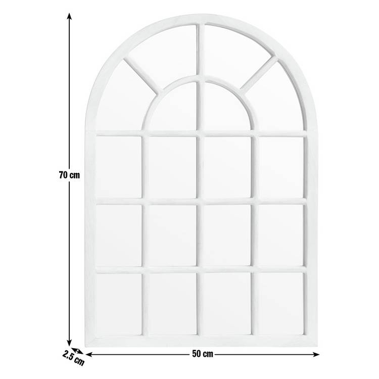 Habitat white arch wall mirror 70x50cm, UK version