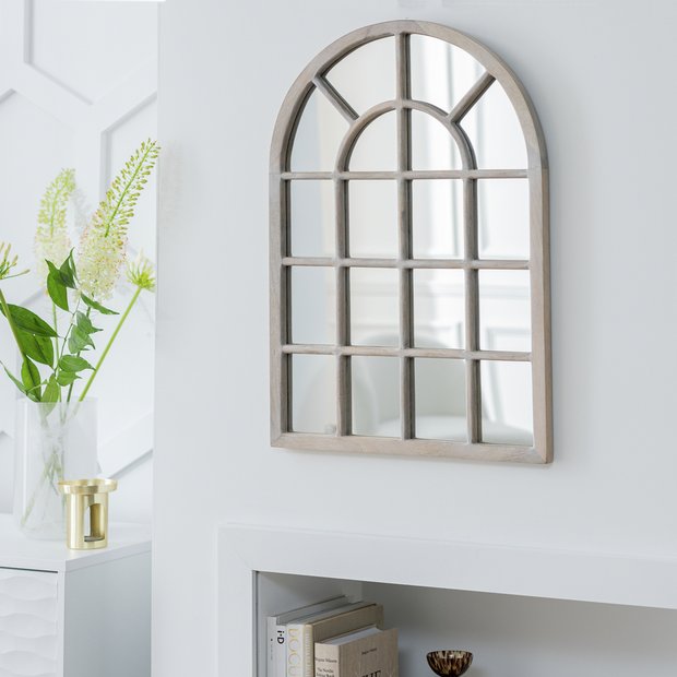 Habitat white arch wall mirror 70x50cm, UK version