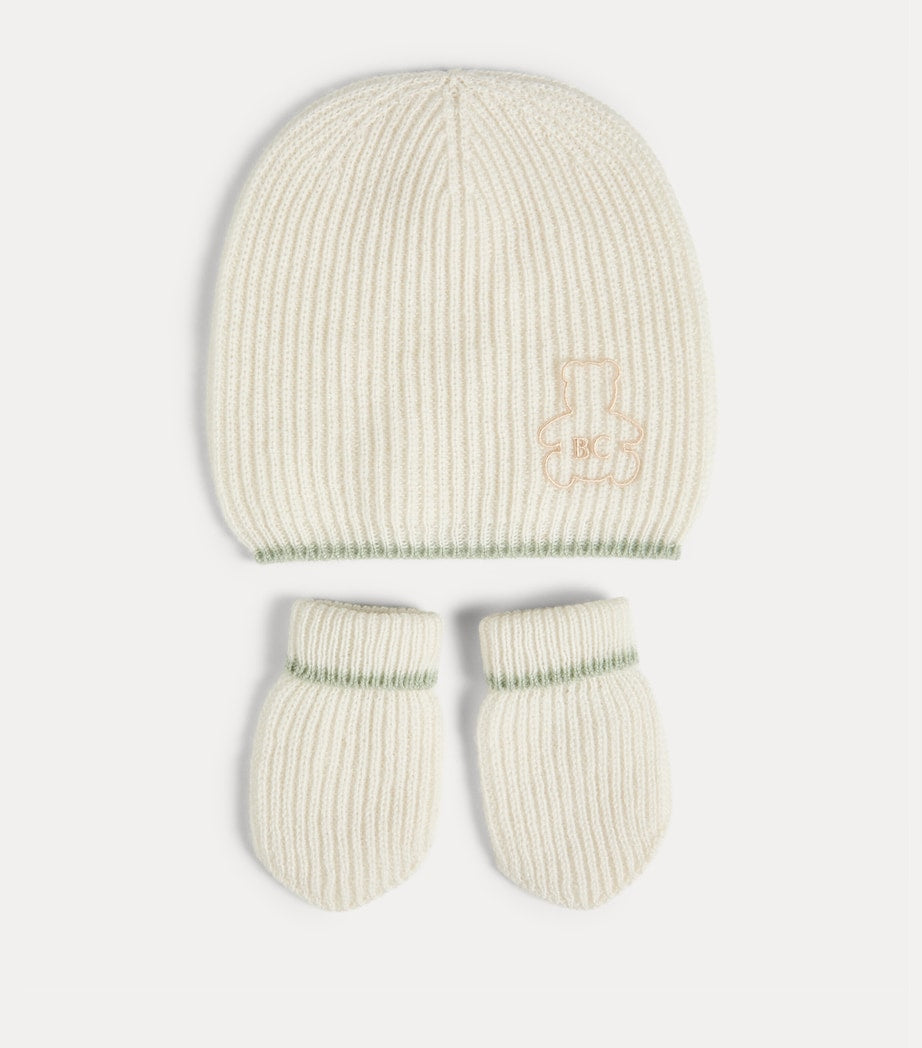Brunello Cucinelli cashmere baby set beanie mittens socks 0-36 months, imported from the UK