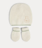 Brunello Cucinelli cashmere baby set beanie mittens socks 0-36 months, imported from the UK