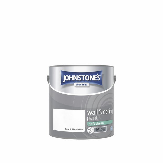 Johnstone's Soft Sheen Brilliant White paint 2.5L (British brand)
