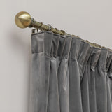 Argos Home Velvet Stripe Blackout Pencil Pleat Curtains - Grey - 168x229cm