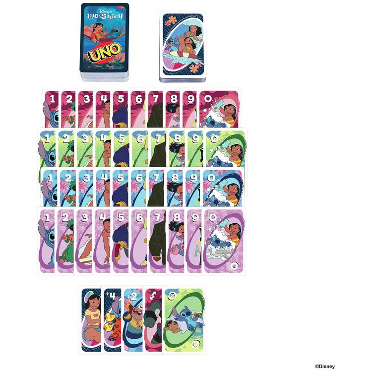UNO Disney Lilo and Stitch classic card game (British brand)