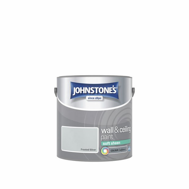 Johnstone's Soft Sheen Paint Frosted Silver 2.5L, UK version