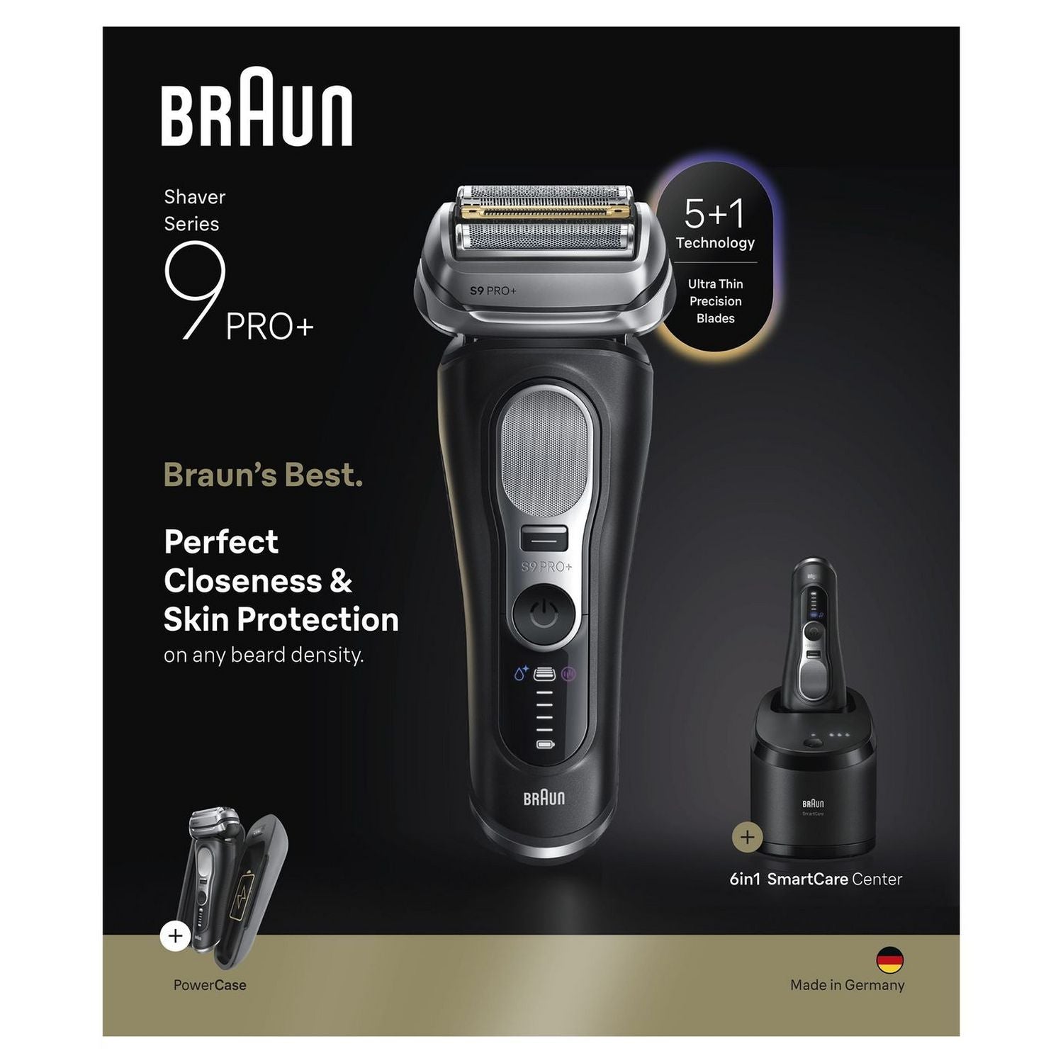 Braun Series 9 Pro+ cordless electric shaver (British brand)