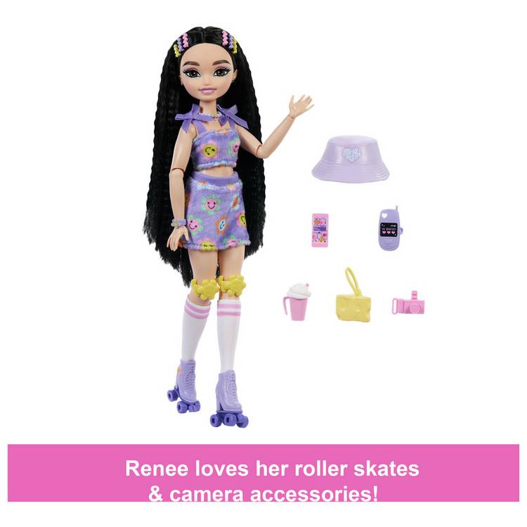 Barbie Dream Besties Renee roller skating doll 32cm (British brand)