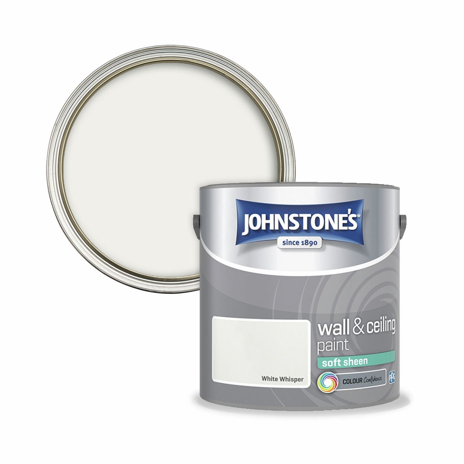 Johnstone's Soft Sheen White Whisper paint 2.5L, UK version