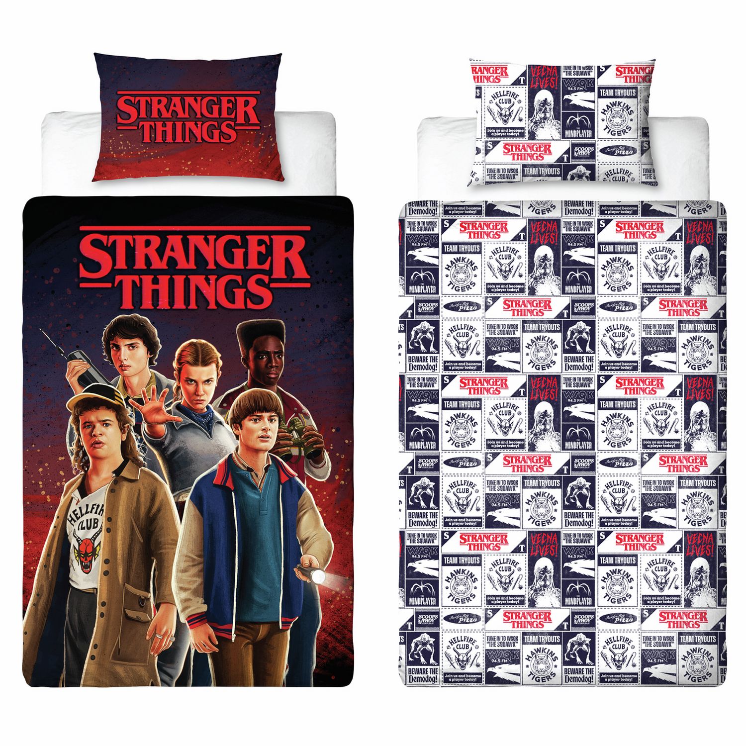 Stranger Things reversible duvet set single - British product