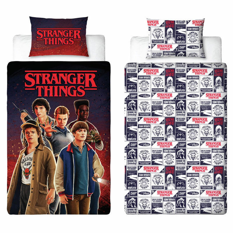 Stranger Things reversible duvet set single - British product