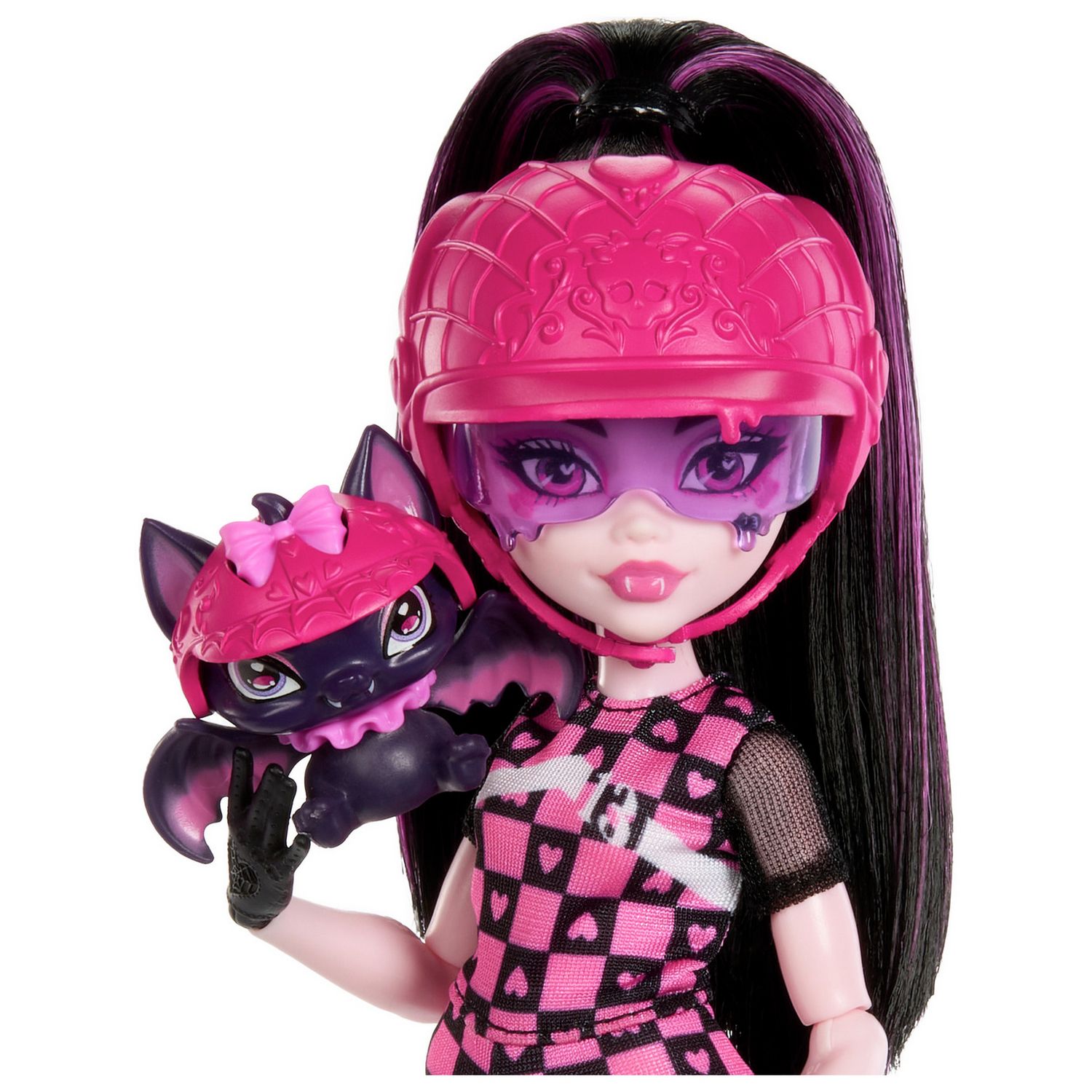 Monster High Draculaura doll scooter playset with pet bat, imported from the UK