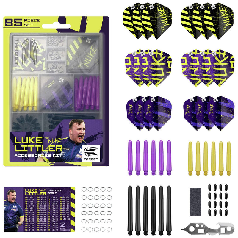 Target Luke Littler 85-piece darts kit, imported from the UK