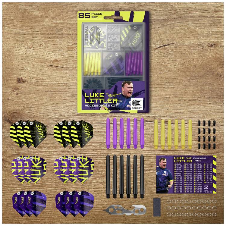 Target Luke Littler 85-piece darts kit, imported from the UK