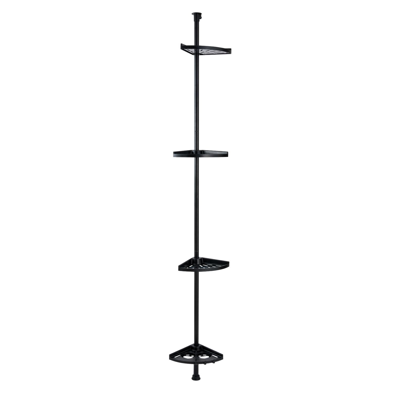 Argos Home black shower organiser pole adjustable (British brand)