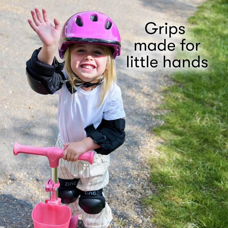 Zinc Jelly Glitter Pink Tri Scooter with light-up wheels, imported from the UK.
