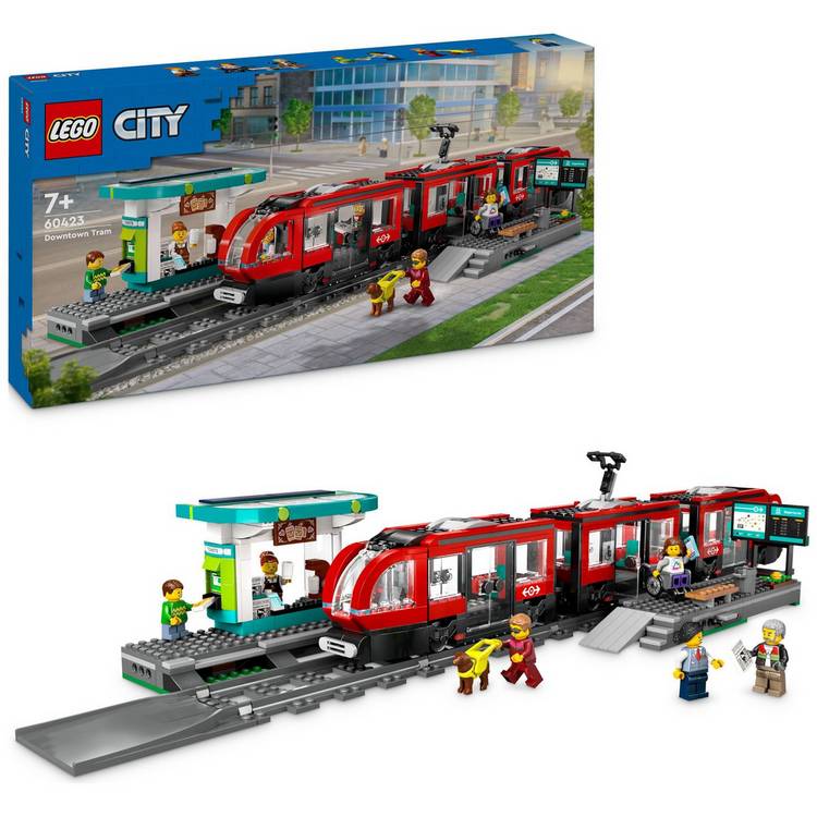 LEGO building toy set Downtown Tram and Station 811-piece (British brand)