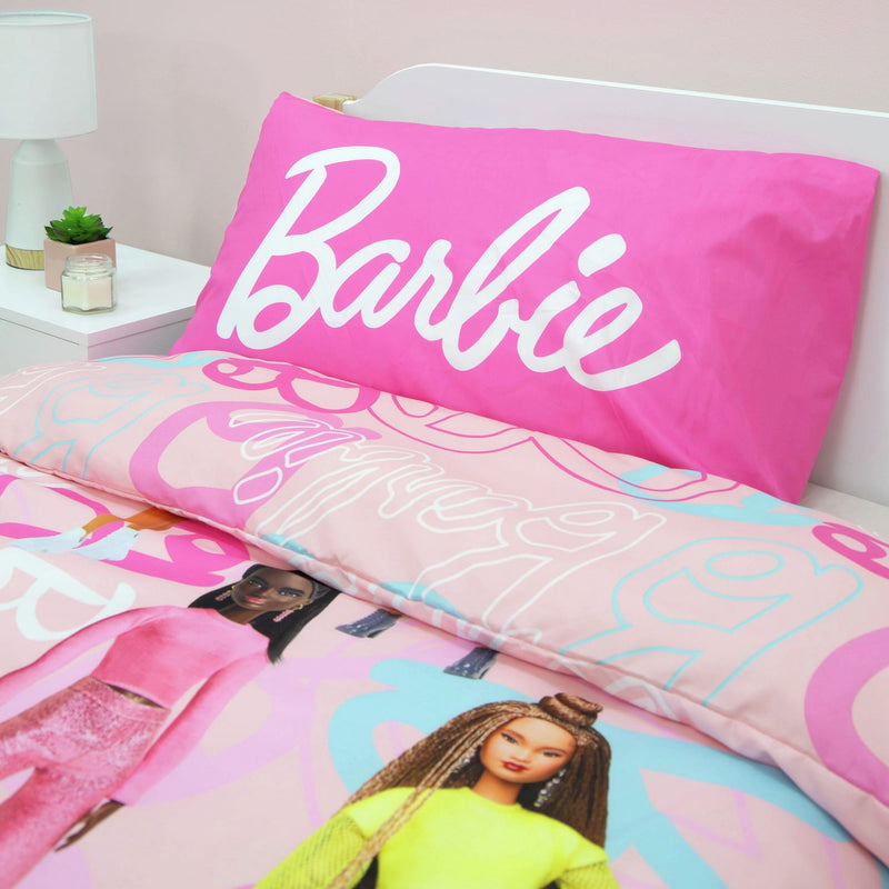 Barbie Pink Kids Bedding Set - Double