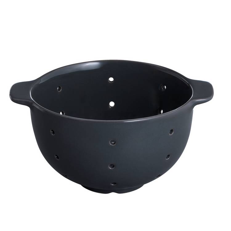 Habitat Berry Colander black stoneware 14cm (British brand)