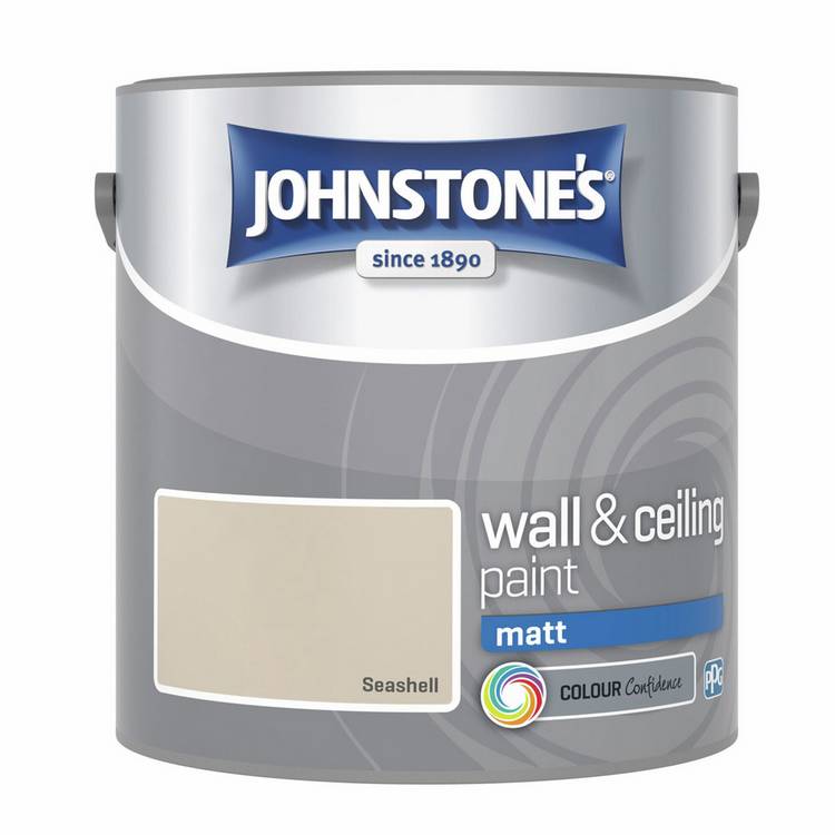 Johnstone's Seashell matt wall paint 2.5L, UK version