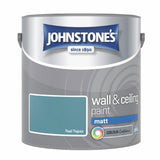 Johnstone's Teal Topaz matt paint 2.5L, imported from the UK