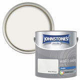 Johnstone's wall and ceiling matt paint White Whisper 2.5L, imported from the UK