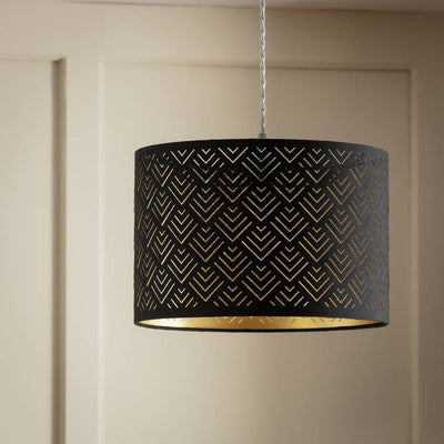 Argos Argos Home Lasercut Black Easy Fit Lampshade 30cm- Buy online at McGrocer