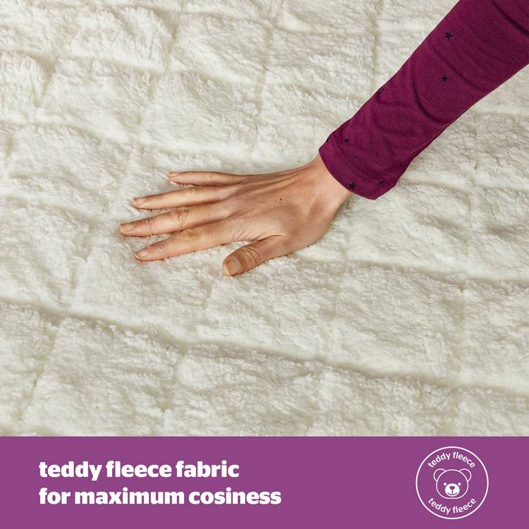 Silentnight teddy fleece electric blanket single, imported from the UK