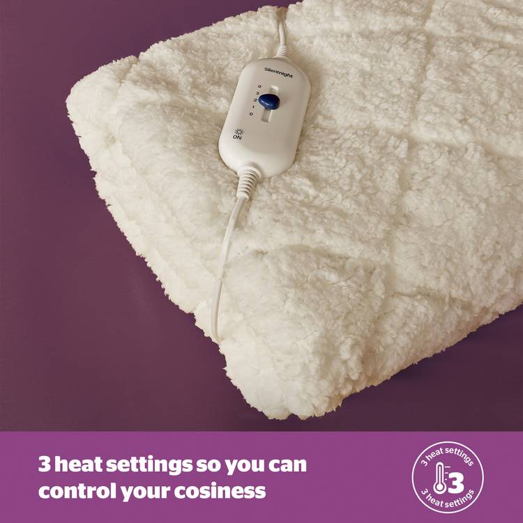 Silentnight teddy fleece electric blanket single, imported from the UK