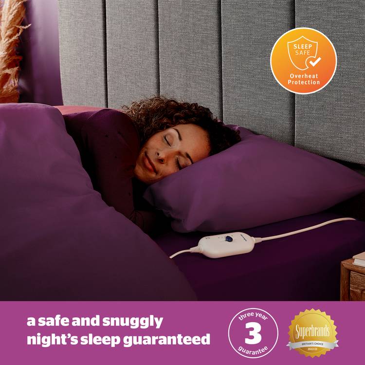 Silentnight teddy fleece electric blanket single, imported from the UK
