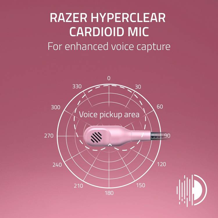 Razer BlackShark V2 X pink wired gaming headset - British product