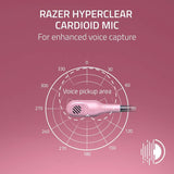 Razer BlackShark V2 X pink wired gaming headset - British product