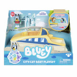 Bluey CityCat Boat toy with water pool and colour-change rashie (British brand)