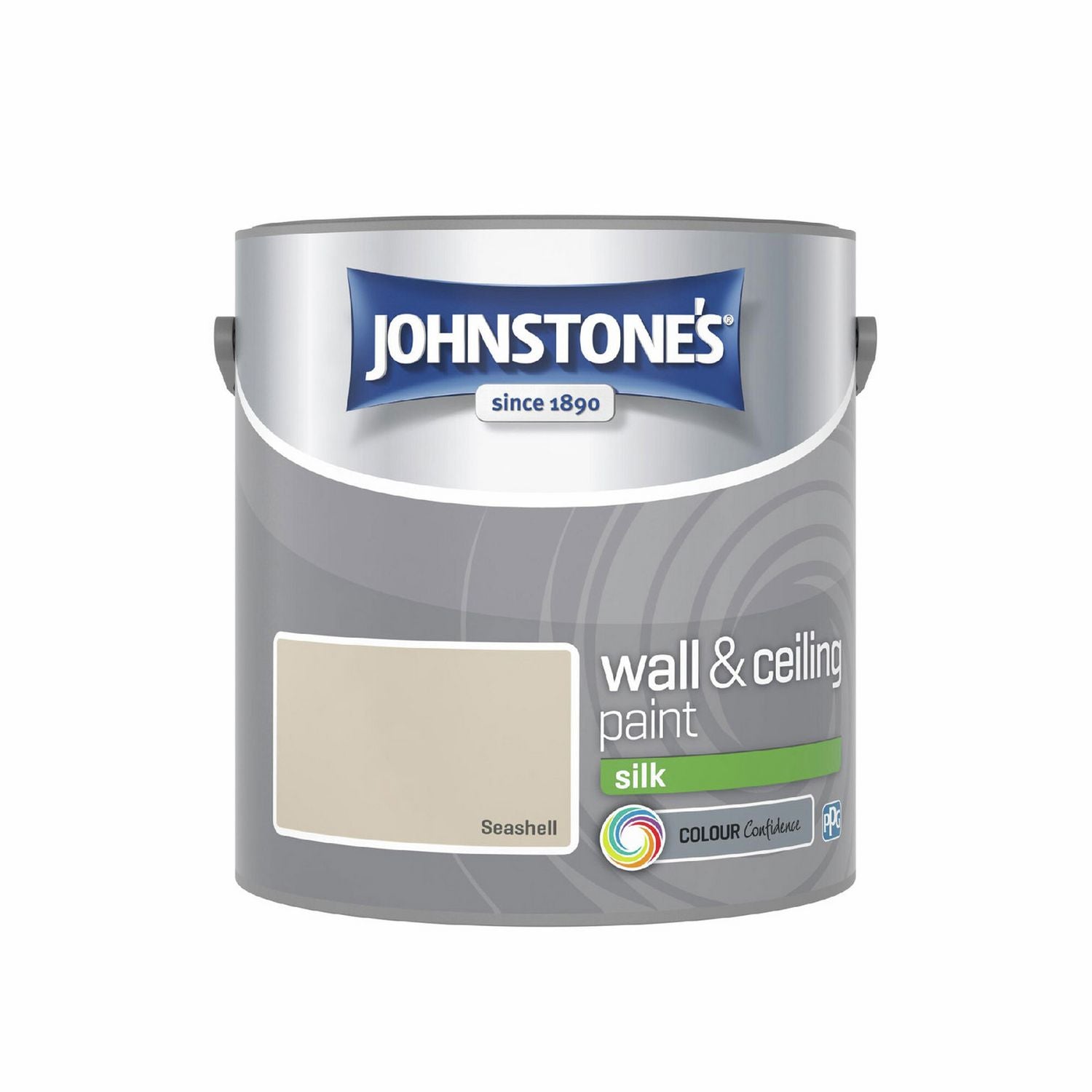 Johnstone's Silk Wall & Ceiling Paint Seashell 2.5L, UK version