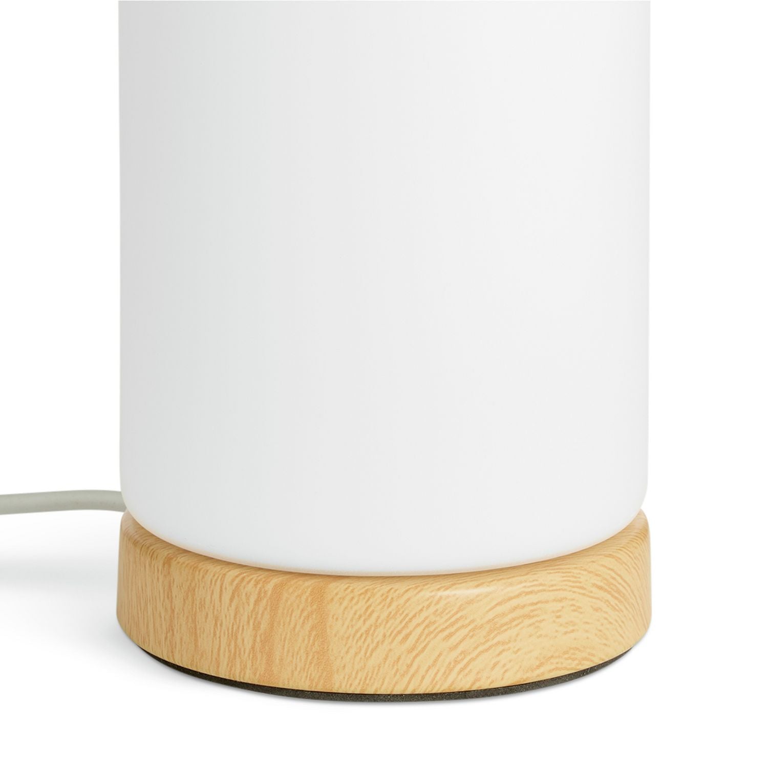 Argos Home opal glass table lamp natural wood effect (British brand)