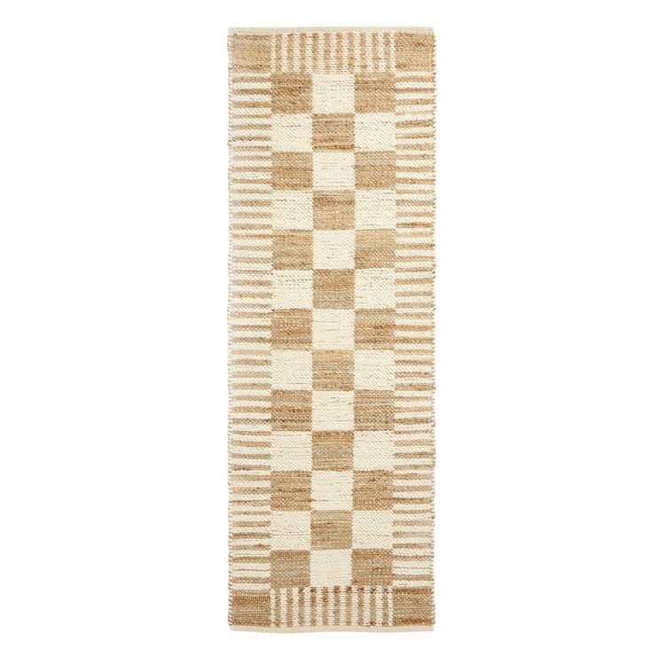 Habitat checkerboard flatweave runner 66x200cm, imported from the UK