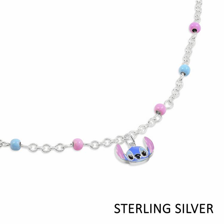 Disney Lilo & Stitch sterling silver charm bracelet (British brand)