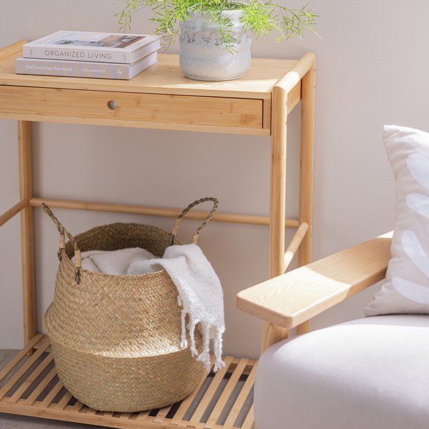 Habitat seagrass belly basket H32xW30xD30cm, imported from the UK