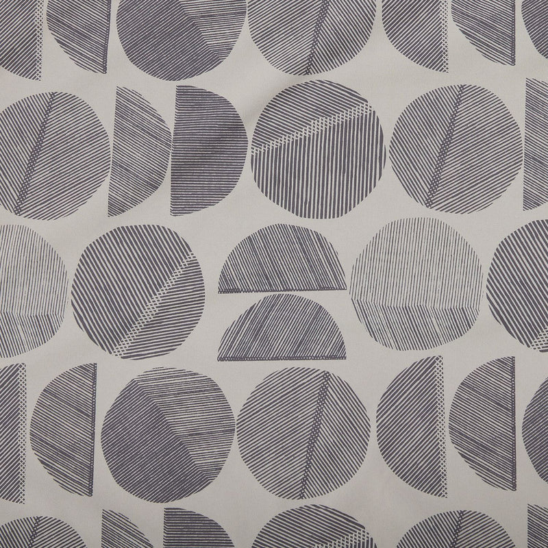 Habitat Geometric Circles Blackout Eyelet Curtains - Grey -168x183cm