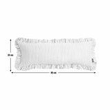 Habitat charcoal stripe ruffle cushion 80x30cm - British product