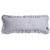 Habitat charcoal stripe ruffle cushion 80x30cm - British product